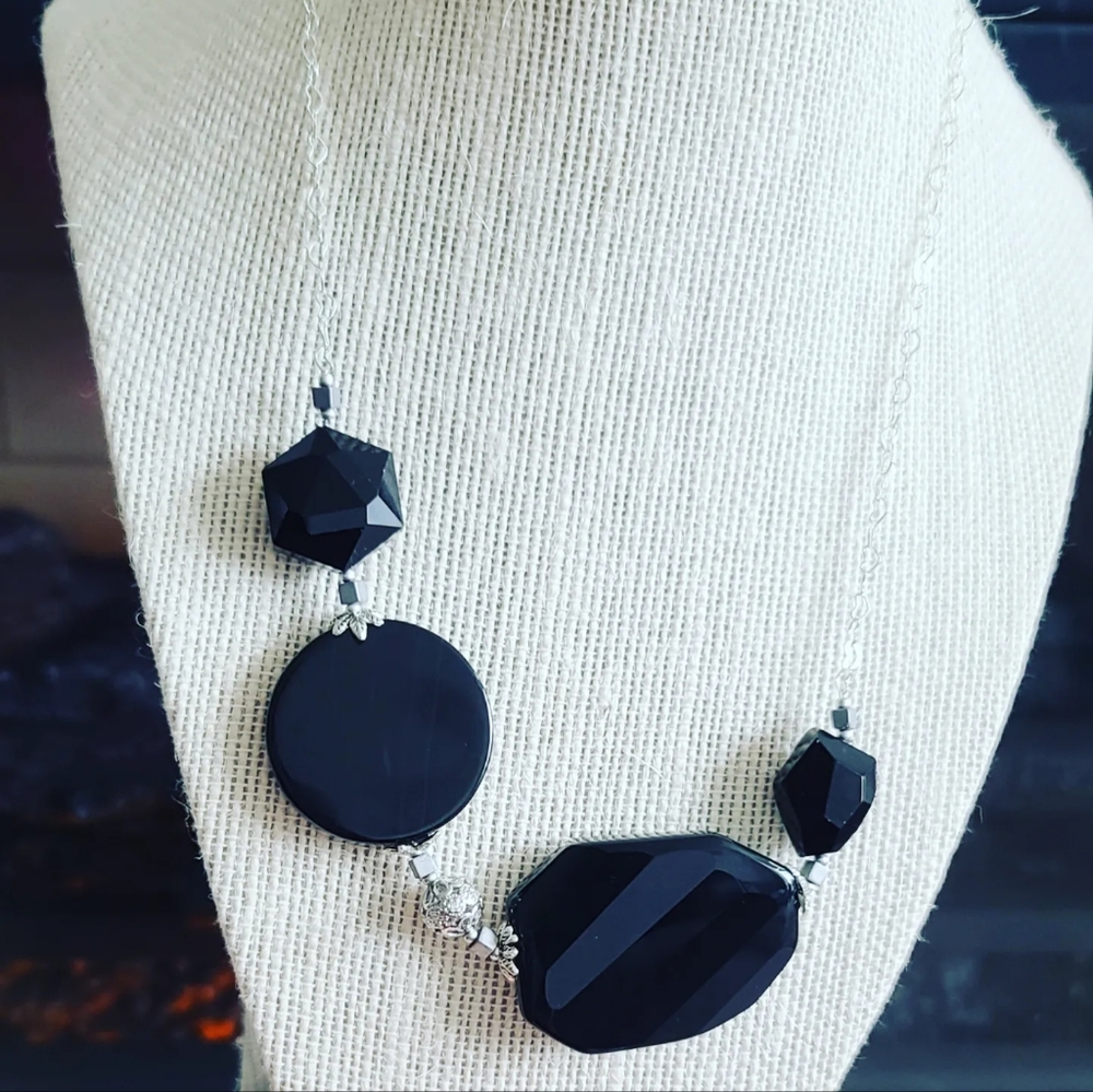 Black agate necklace